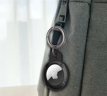 Zaščitni ovitek za Apple Airtag Zraka Oznako Ogljikovih Vlaken Silikonski Primerih Airtags Keychain Ključnih Verige Dodatki