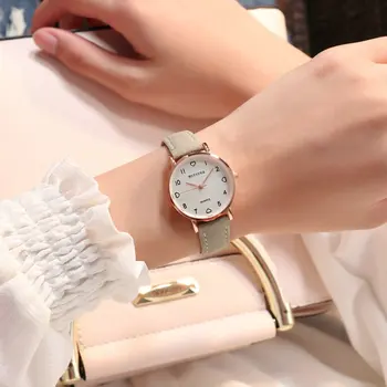 Najnovejše Evropske design, ultra-tanek preprosta modna dame watch retro majhne izbiranje watch mehko usnje, usnjeni trak na prostem šport ura