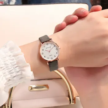 Najnovejše Evropske design, ultra-tanek preprosta modna dame watch retro majhne izbiranje watch mehko usnje, usnjeni trak na prostem šport ura