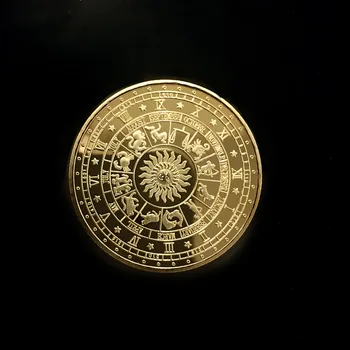 Tehtnica Spominski Kovanec Dvanajst Constellation Srečen Zlatnik