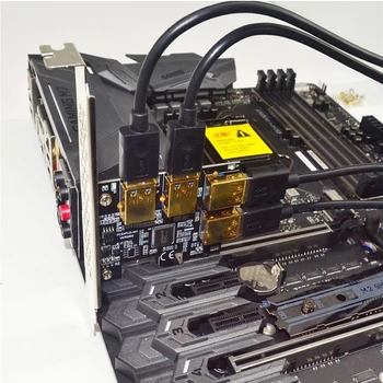 Novo 4 Vrata, PCIe Riser Adapter svet PCI-E 1x do 4 USB 3.0 PCI-E Utor GPU Riser Extender Ethereum ETH/Monero XMR/Zcash ZEC 1 161784