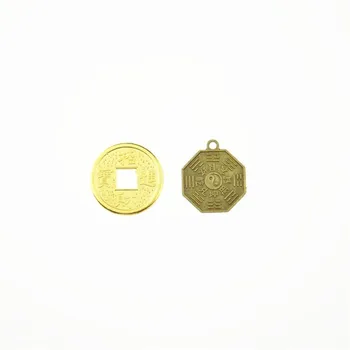 1PC Mini Feng Shui Starodavni Kitajski Tai Ji Osmih Diagramov Kovanec Zlitine Srečni Kovanec za Srečo, Starine, Bogastvo, Denar Zbirka Darilo