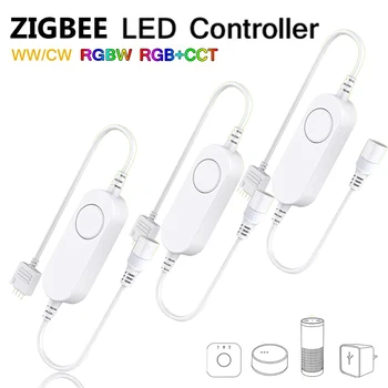 5 12V 24V RGB+SCT/RGBW/CW Zigbee MINI smart LED trak Krmilnik Glasovni nadzor s Echo plus smartThings ZIGBEE3. 0 Hub/e