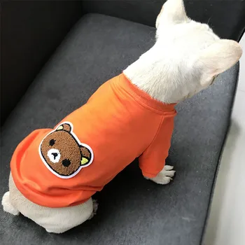 Pomlad francoski Buldog Bombaž Pulover Ljubljenčka Psa Oblačila za Majhne Pse hišni Ljubljenčki Oblačila Chihuahua Tshirt Yorkshire Plašč Pug Kostum