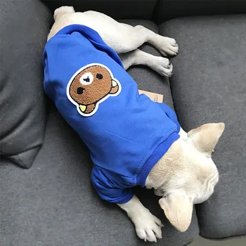 Pomlad francoski Buldog Bombaž Pulover Ljubljenčka Psa Oblačila za Majhne Pse hišni Ljubljenčki Oblačila Chihuahua Tshirt Yorkshire Plašč Pug Kostum