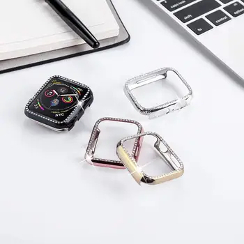 Slepi Pokrovček Za Apple watch Primeru, 44 mm 40 mm iWatch 42mm 38 mm, Diamant odbijača Zaščitnik Apple gledati serije 6 5 4 3 2 MP Dodatki