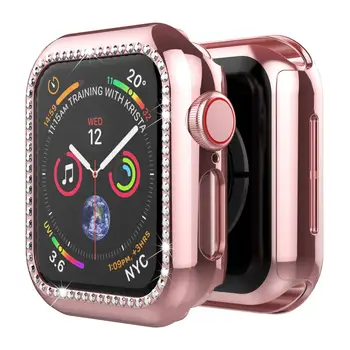 Slepi Pokrovček Za Apple watch Primeru, 44 mm 40 mm iWatch 42mm 38 mm, Diamant odbijača Zaščitnik Apple gledati serije 6 5 4 3 2 MP Dodatki