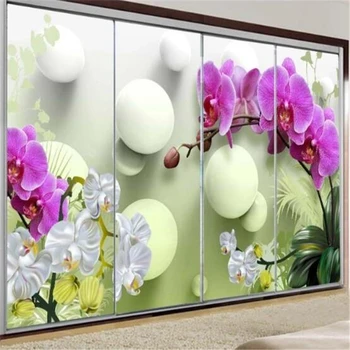 Ozadje po meri phalaenopsis 3D stereo TV ozadju stene dnevna soba, spalnica restavracija ozadje 3d de papel parede фотообои
