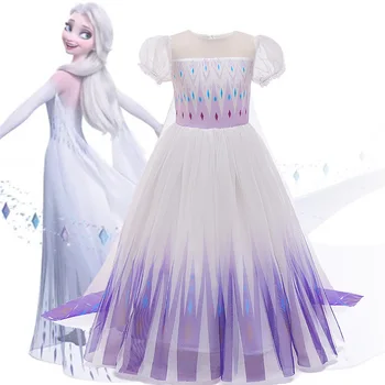 Otrok Nove Elsa Belo Obleko Pustni Kostum Princeska Snow Queen 2 Elza Kostum Otroci Radi Prikrivajo Rojstni Obleke 16400