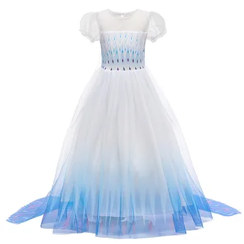 Otrok Nove Elsa Belo Obleko Pustni Kostum Princeska Snow Queen 2 Elza Kostum Otroci Radi Prikrivajo Rojstni Obleke