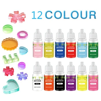 12 Barvnih Epoksi Smolo Pigment Kit Pregleden Epoksi UV Smolo Barvanje Pigment Dye 164070