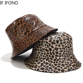 Pomlad Poletje Leopard tiskanja Vedro Klobuk na prostem Soncu potovanja klobuk Ribič Klobuk za Moške in Ženske