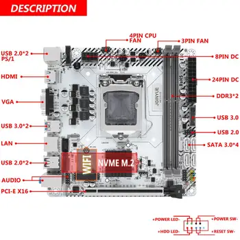 H97 Motherboard 1150 LGA podporo Intel Pentium/Core/Xeon procesor DDR3 16 GB RAM-a, M. 2 NVMe WIFI v režo SATA3.0 USB3.0 H97I-PLUS