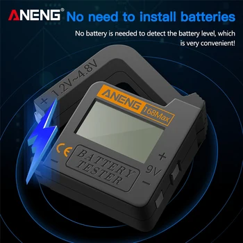 ANENG 168Max Digitalni Litij-Zmogljivost Baterije LCD Tester za Baterije Napetost Digitalni Tester za Litijeve Baterije Zmogljivosti Diagnostično Orodje