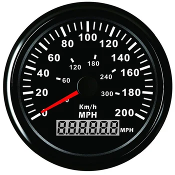 85mm Digitalni GPS merilnik Hitrosti 200MPH 300Km/h merilnik Hitrosti Merilnik Z Rdečo Osvetlitvijo Za Avto, Čoln, motorno kolo, Tovornjak Jahte 12V/24V