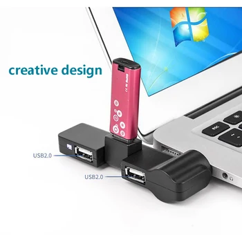 Hub Adapter USB Mini USB 2.0 4-Port Cepilec Za PC, Laptop, Prenosnik Sprejemnik Računalniška Periferija Dodatki za Visoke Hitrosti