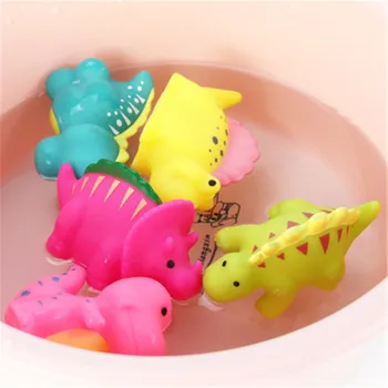 Dinozaver igrača plavanje vodo, igrače, pisane mehke gume float stiskanje zvoka spregovorili baby tuš igrača GYH