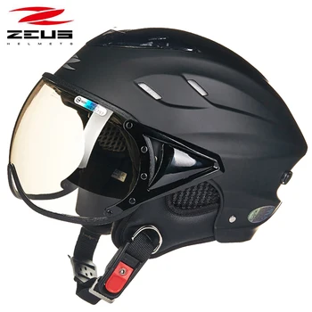 ZEUS 125B polovico obraza motoristična čelada Matte black motokros off-road vozilo dirke