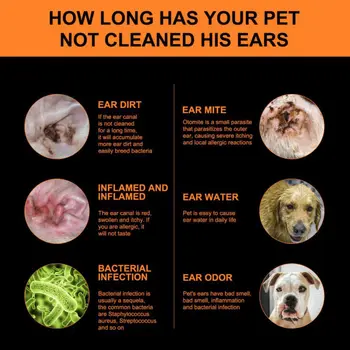 Hišne mačke in psi Uho pade 30 ml Anti-tropilaelaps kapljice Antipruritic Odstranite umazanijo Naravne sestavine, Varno in učinkovito