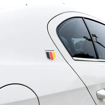 3D Aluminija Auto Avto Emblem Nemčiji, nemško Zastavo Logotip Rešetka Značko Nalepke Nalepka