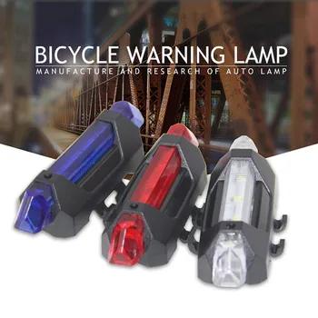 5 LED USB Polnilne Kolo Rep Svetlobe Koles Varnost Kolesarjenje alarm Zadaj Lučka kolesarske opreme, svetlobe фонарь для велосипеда