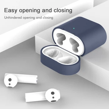 Silikonski Zaščitni Slušalke Primeru Za Xiaomi Zraka 2 Brezžične Bluetooth Slušalke Boxs Za Xiaomi Mi Air2 Čepkov Pokrov s Kavljem