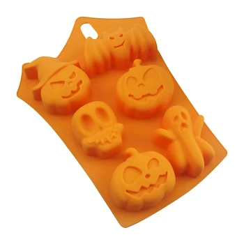 Halloween 3D Silikonski Čokoladno Torto Plesni Bučna Lobanje Jelly Plesni Peko 2