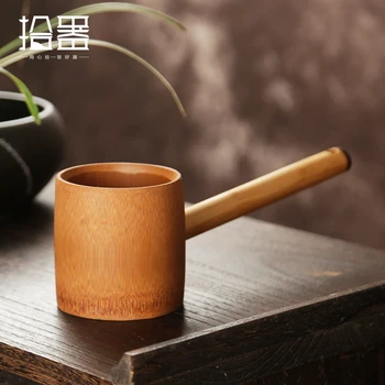 Lacquerless naravnega bambusa vode zajemalka zajemalko gospodinjski vino, raiser majhno zajemalko visi vino, žlico ločilno žlico kratek ročaj 16829