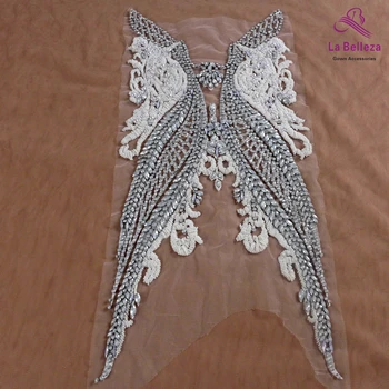 1 kos Nova modna srebrno/bela ročno izdelanih kroglic velik obliž za dekoracijo obleko/fashion design