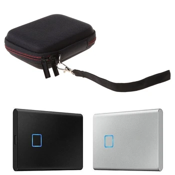 Prenosni EVA Prostem Potovalna torbica za Shranjevanje Vrečko, ki Prevažajo Polje za Samsung T7 Dotik SSD Primeru Dodatki