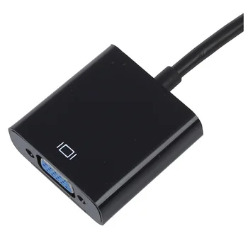 10 palčni Mini HDMI na VGA Ženski Video Kabel Adapter 1080P za Prenosni RAČUNALNIK - Črn