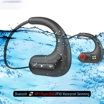 Brezžične slušalke Bluetooth Slušalke 8GB IPX8 Nepremočljiva Predvajalnik Glasbe MP3, Plavanje, Potapljanje Športne Slušalke Za vse pametni telefon 169233