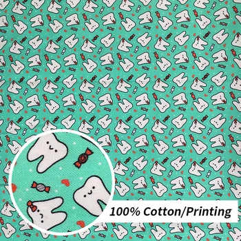 50x150cm Zob Tiskanje Tkanine za DIY Ročno Needlework Šivanje Bombaž Quilting Material za dojenčke&Otroke Posteljo Stanja nova