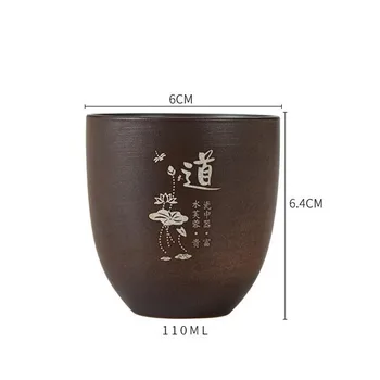 2 kom/set Yixing Vijolično Gline teacup skodelico Kave Oolong čaj Ročno Butik, čaj skledo Master Teacup prenosni Osebni En Pokal