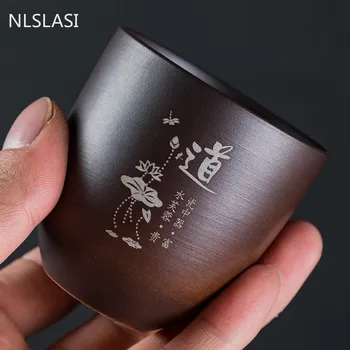 2 kom/set Yixing Vijolično Gline teacup skodelico Kave Oolong čaj Ročno Butik, čaj skledo Master Teacup prenosni Osebni En Pokal