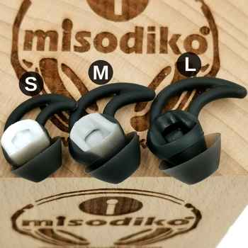 Misodiko Silikonski Slušalke Eartips EarGels Zamenjava za Huawei FreeLace Pro (Črn) 1705