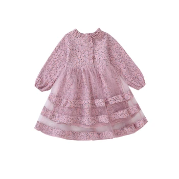 2021 Nov Modni Baby Dekleta Obleke Z Dolgimi Rokavi Cooton Cvjetnim Tiskanja Obleke Srčkan Otrok Počitnice Plaže Oblačila 6 8 10 12 Let 170759