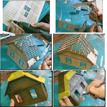DIY 3D Puzzle Les Ruševine 1:35 Obsega Miniaturni Pesek Tabela Vojne Postavitev Scene 17090