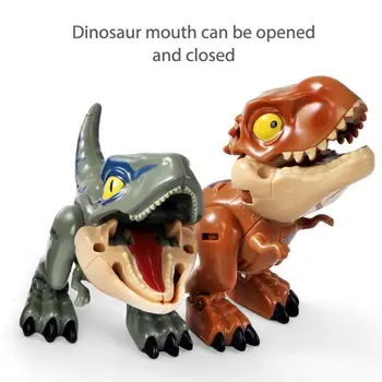 Deformirana Dinozaver Igrača-T-Rex In Carnotaurus In Dvojno Krono Zmaj Model Igrače za Otroke Izobraževalne Gradnik Igrače Darilo