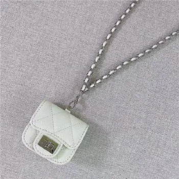 Luksuzne Blagovne Znamke Mini Pravega Usnja Vrečke Slušalke Pravo Usnje Vreča 2021 Nove Verige Mobilni Telefon Vrečko Visi Vratu Mini Torbice