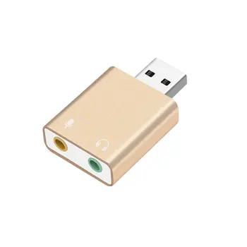 Mini Zunanjo USB Zvočno Kartico USB 3,5 mm izhod za Slušalke Zvočnik Mic Adapter Zvočno Kartico Za Prenosni Računalnik Zvočne Kartice Splitter 17175