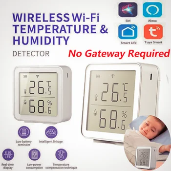 Tuya WIFI Temperature In vlage Senzor, Wifi Temperatura Tester Nenormalno Alarm Senzor Vlažnosti Termometer, Higrometer