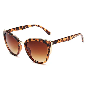 Vintage Mačka Oči, Sončna Očala Ženske Modni Oblikovalec Blagovne Znamke Sončna Očala Ženska Seksi Leopard Cateyes Black Gradient Oculos De Sol 17228