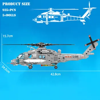 SEMBO Vojaških Letal Z-20 Napad Helikopter gradniki Oboroženih Vojakov Letalo Model Opeke Otroci Igrače Za Rojstni dan Darila