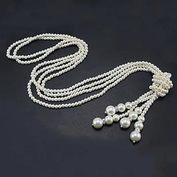 2021 Nov modni Divje moda korejski imitacije pearl multi-layer vozlane ogrlica Za Ženske dekle, Pribor, nakit, trgovina