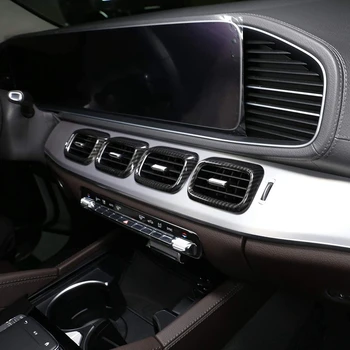4Pcs ABS, Centralno Konzolo izstopu Zraka Vent Okvir Pokrova Trim Avto Dodatki za Mercedes Benz GLE GLS W167 X167 2019 2020