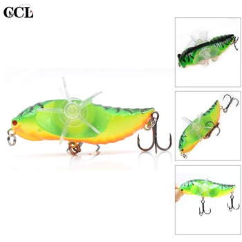 7.5 CM 15.5 G Towater Cicada Vab Vrtenja Dvojno Propeler Krila Umetne Vabe, ki Plava Wobbler Insektov Ribištvu Tackle 3D Oči