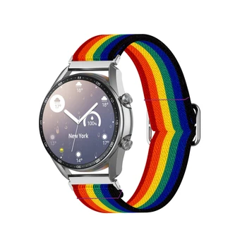 20 mm 22 mm Elastično Najlon Watch Band Tiskani za Samsung Galaxy Watch 42mm 46mm Prestavi S2 S3 Amazfit Bip Huawei Watch GT 2 2e Pro
