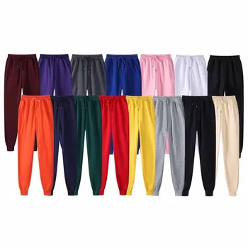 Barva Priložnostne Moške Hlače blagovne Znamke Moda za Moške Vrvico Celotno Dolžino Hlače Slim Sweatpants Svinčnik Hlače Moški Jogger 2021