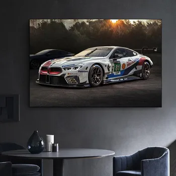 Retro Kolekcija BMW Power M3 E30 Super Racing Avto Slikarstvo Plakat Wall Art Slika Natisne Platno, ki Živijo Doma, Soba Dekor Letnik